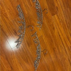 Silver Metal Hanger with Clips